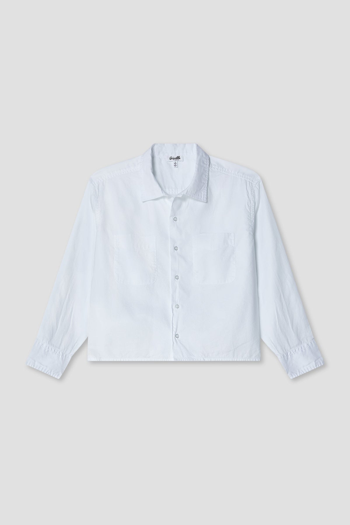 L/s Boxy Oxford Shirt - White