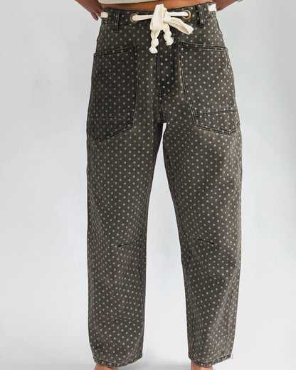 Polka Dot Barrel Pants