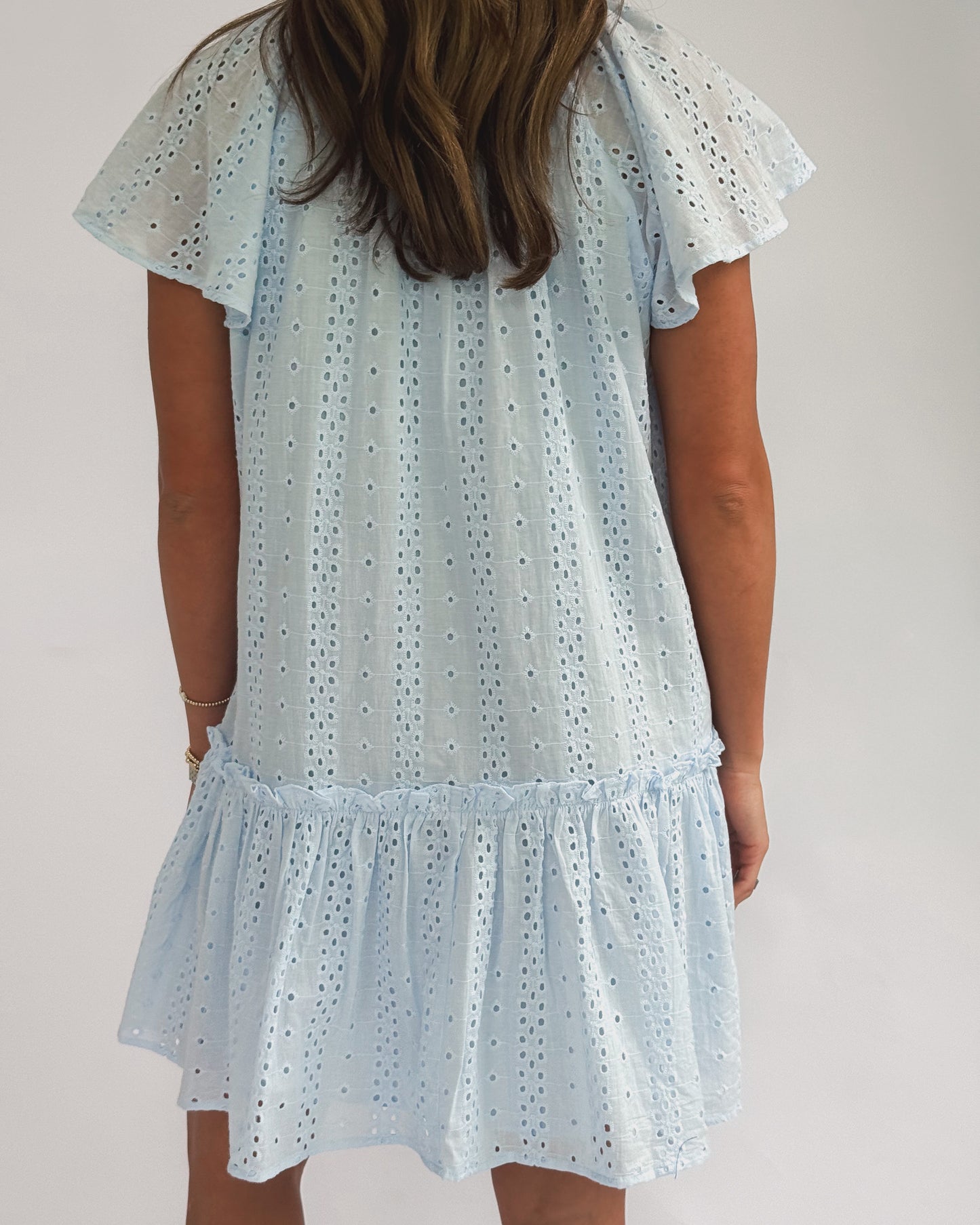 Eyelet Mini Dress
