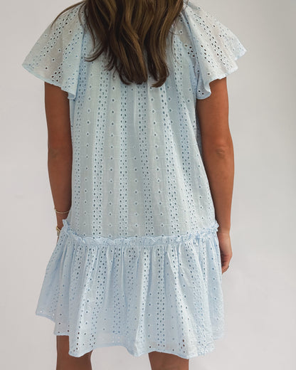 Eyelet Mini Dress