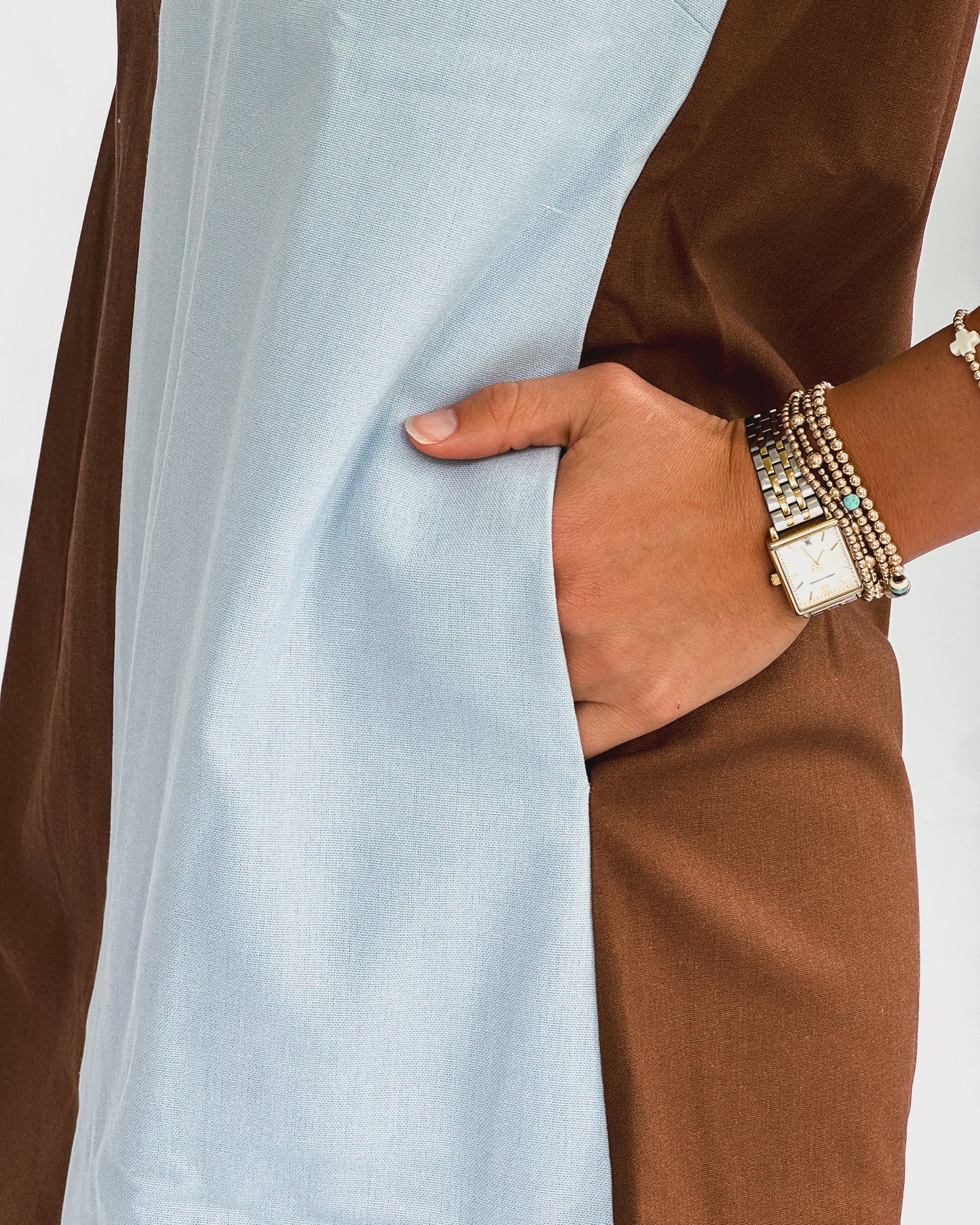 Two-toned Mini Shift Dress