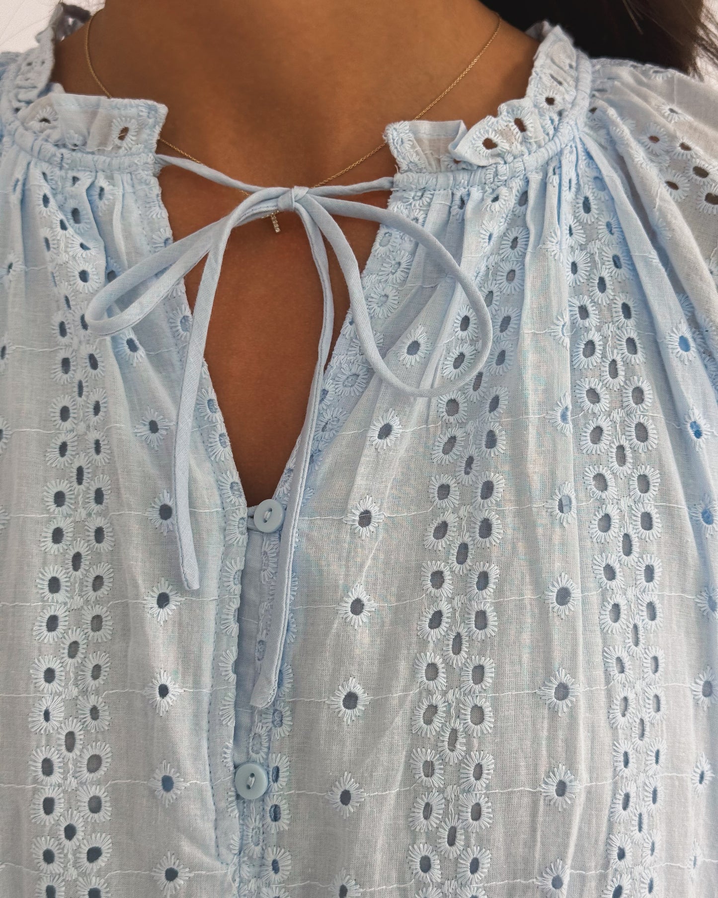 Eyelet Mini Dress