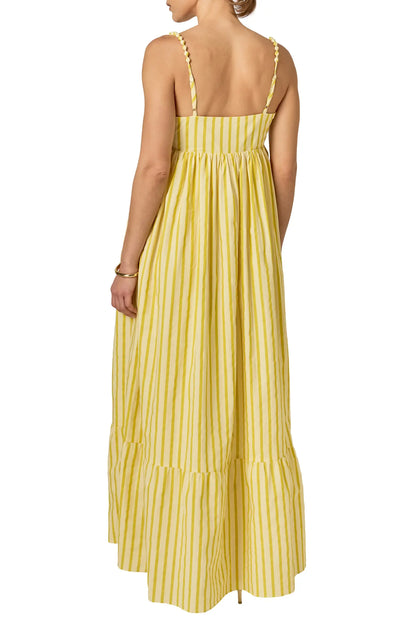 Striped Maxi Dress - Yellow Stripe